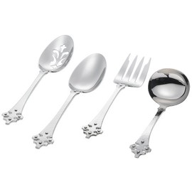 Ginkgo International Celtic 4-Piece Stainless Steel Hostess Serving Set