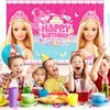 Cartoon Princess Theme Party Backdrop - Kid's Birthday Banner Photography