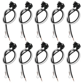 ECSiNG 10Pcs Truck Trailer 2 Wire Pigtail Harness Suitable for 2 inch and 2.5 inch Side Marker Clearance Light