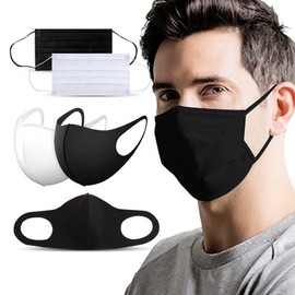 [Domaeq] Triple-Layer Filter Disposable / Neoprene Mask - Celebrity Style Black 6-4) Anti-V Mask (Purple Dot) 20ea