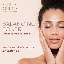 OLIVIA QUIDO Clinical Skincare Balancing Toner with Lilac & Sea Daffodil (6.76 fl.oz.) | Moisturizing and Pore Tightening Cleanser for All Skin Types