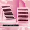 Eyelash Extensions Set, 80D Natural DIY Eyelashes, 8-16 mm, D