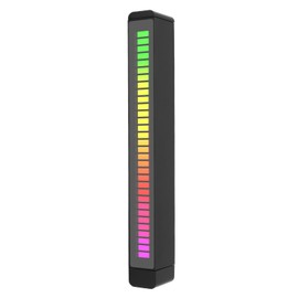 RGB Sound Control Rhythm Lights 32 LEDs 18 Colors Noise Reduction USB Rechargeable for Car Gaming Room DJ Studio