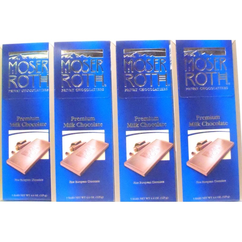 Moser Roth Fine Premium Milk Chocolate (Pack of 4)