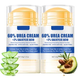Urea Cream 60 Percent For Feet - 2PCS Urea Foot Cream For Cracked Heels And Dry Skin With 2% Salicylic Acid - Foot Cream for Cracked Heels and Dry Skin Cracked Heel Repair Cream Foot Moisturiser Balm