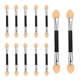 Eyeshadow Brush, 12 Pieces Pin Swan Neck, Sponge Eyeshadow Applicator, Double Head Eyeshadow Tool
