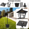 ILANCK 64 Inch Solar Lamp Post Light with Planter, 60