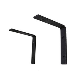 Brackets, L Shape, Angle, Iron Shelves, Black, Set of 2, Simple Design