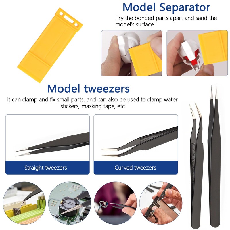 Comzantor Gundam Modeler Basic Tools Craft Set, Modelling Tool Set,