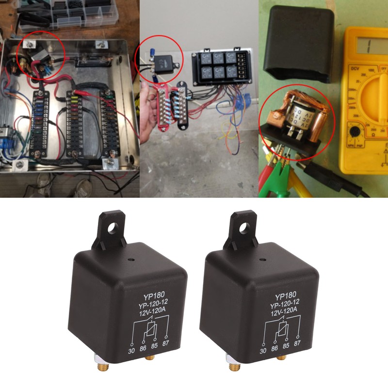 2 Sets 12V 120A Car Starter Relay 4 Pin High