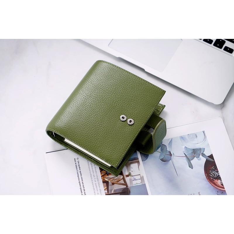 Moterm Pocket Luxe Rings Planner - Genuine Leather Binder Organizer
