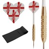 TARGET 23g Liverpool Brass Darts Set, Standard Shape Flights, Stems