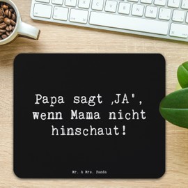 Mr. & Mrs. Panda Mauspad Spruch Vater Geheimhaltung - Geschenk, JA Sagen, handgefertigt, Freude, individuell, handgemacht, Familienbande,