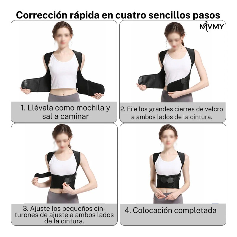 Chaleco Corrector De Postura Ortopédico Lumbar Unisex M Mvmy