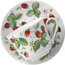 Alpine Strawberry Large Breakfast Cup & Saucer - Roy Kirkham