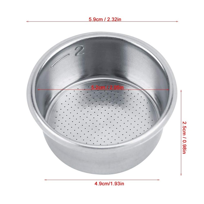 Stainless Steel Coffee Filter 51mm Non-pressurized Filter Porous Filter Basket