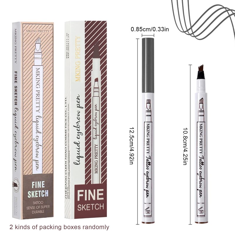 Waterproof Eyebrow Pencil, Tattoo Eyebrow Pen, Eyebrow Pencil Brush, Eyebrow