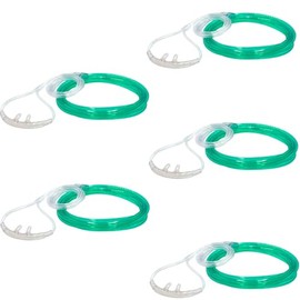 JWYN JWYN 5pk 4Ft Adult Oxygen Nasal Cannula, High Flow, Salter Style, Trumpet Connector