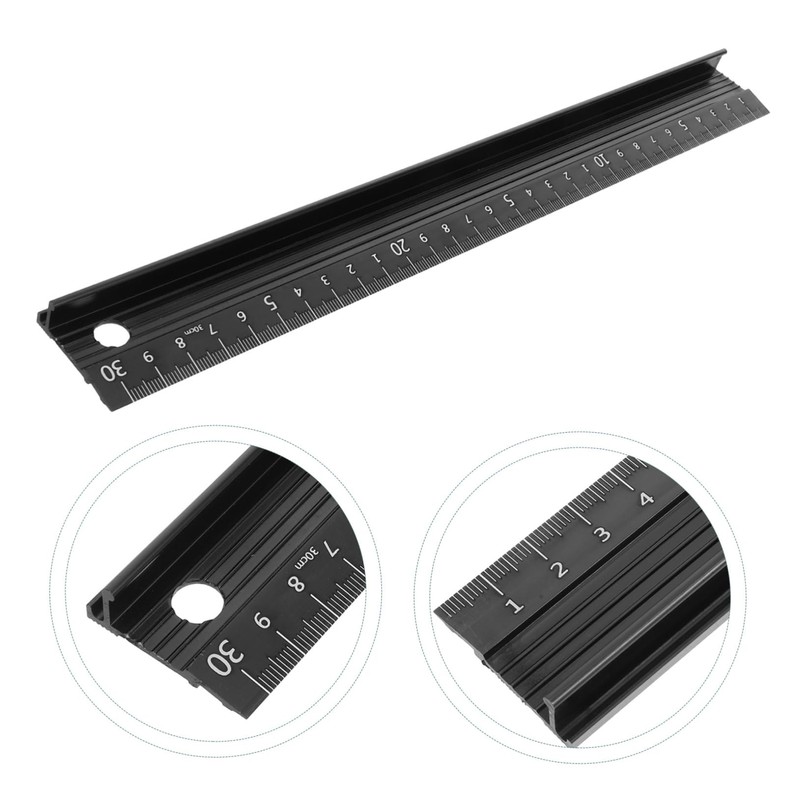 SHINEOFI Precision Metal Craft Ruler Durable Measuring Tool with Scale