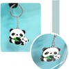 LiJuanWang Keyring Pendant, Gift Keyring, Bamboo Panda Keyring, Metal Lucky