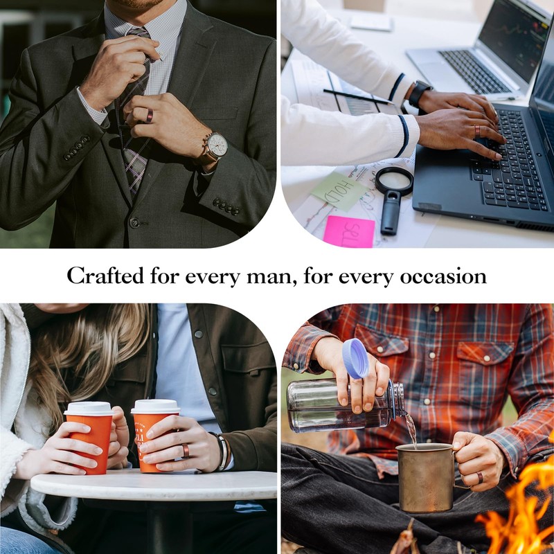 King Will Tungsten Carbide Wedding Ring for Men - 8mm