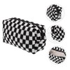 Outanaya Woolen Yarn Checkered Cosmetic Bag Large Capacity Travel Toiletry