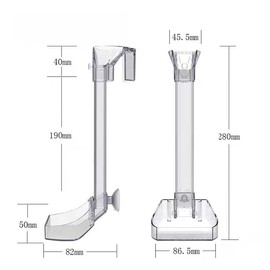 Anti-Float Aquarium Feeding Tube – Acrylic & Plastic Fish Feeder for Small Tanks, Precision Feeding Control, Easy Installation, Prevent Food Waste & Water Pollution (Medium(29cm))