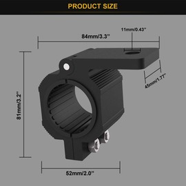 Audak 1 Pair Aluminum Mounting Bracket Kit Tube Clamp for 1.125 1.25 1.375 1.5 Inch Bullbar Roof Rack Roll Cage Horizontal Bar (1.1 to 1.5 Inch Adjustable)