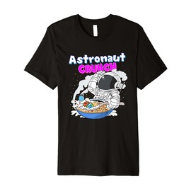 Cute Astronaut Crunch Breakfast Cornflakes Cosmonaut Cereals Premium T-Shirt