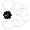 Juicer Rubber Seal, 3/6Pcs White Rubber Sealing Gasket Replacement Parts