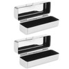 BeauPretty - Estuche de metal para pintalabios con espejo, portátil,