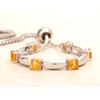 Solid Sterling Silver Adjustable Bolo Bracelet with 1.8 Carat Citrine