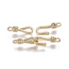 Gelirda 5 Set Brass Hook and Eye Clasps Golden S