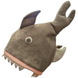 QDS Adults Shark Bite Hat Novelty Jaws Fish Costume Fancy Dress Party Accessory, Grey, (_QRUI-0093)