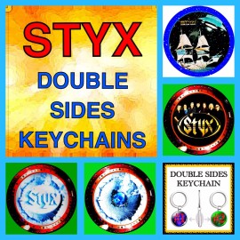 STYX BAND TWO DOUBLE SIDES KEYCHAINS
