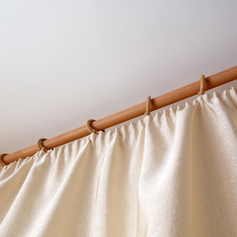 sourcing map 6Pcs Wooden Curtain Drapery Rings, 2.75 Inch Curtain