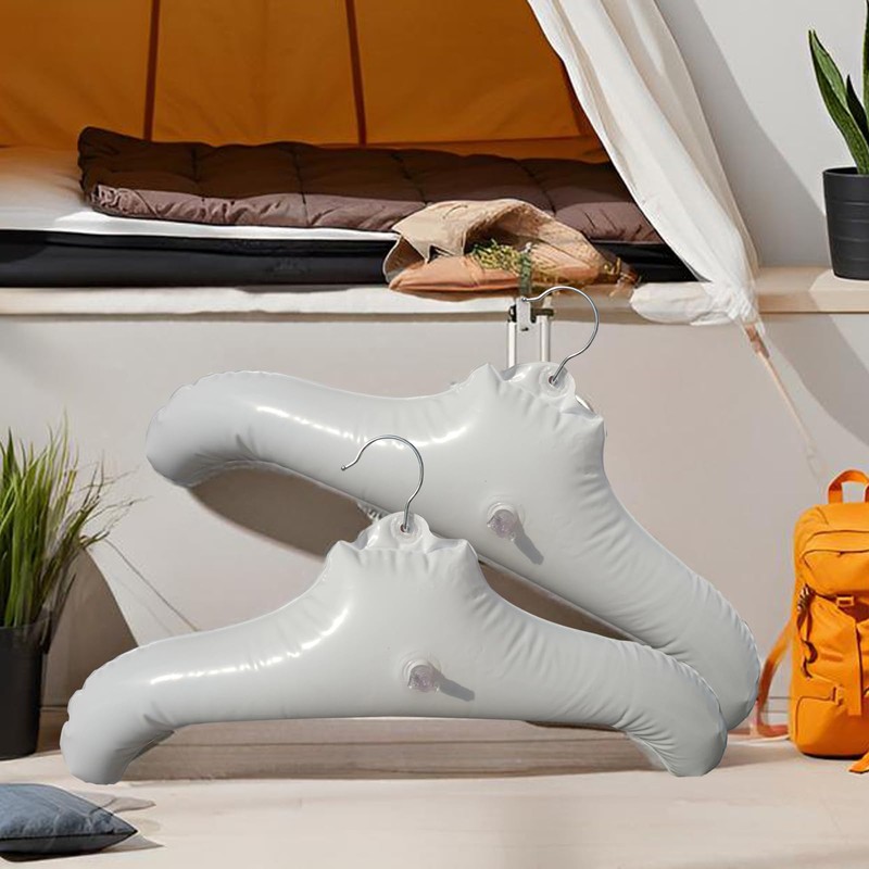 Coralpearl Inflatable Hangers for Travel X 2 in White Round