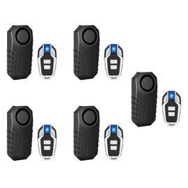 USUPERINK 5PK Bike Alarm, Bike Alarms for Ebikes, Motorcycle Alarm System, Bike Alarm with Remote, Vibration Sensor Alarm for Bike Motorcycle Electric Scooter Moped Trailer Car 113dB IP65 Waterproof