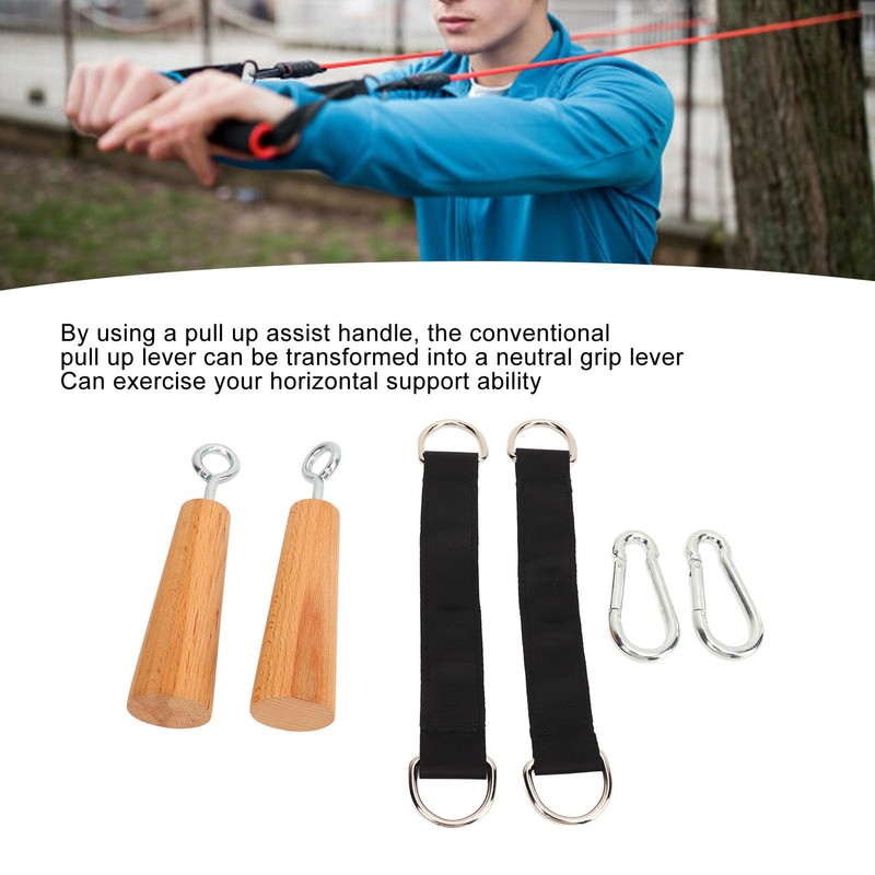 Wooden Pull Up Grips, Finger Strength Trainer Rock Climbing Holds