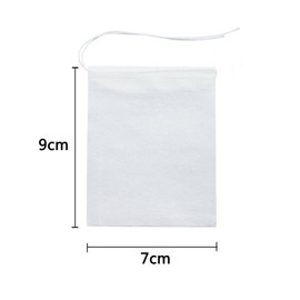 LUCKYBEE Disposable Empty Bags 2.8 x 3.5 inches (7 x 9 cm) Line Tea Bags Non-woven Fabric Pumping Brewing Empty Tea Bags for Loose Leaf Tea & Coffee (100 pcs)