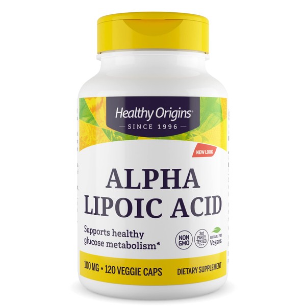 Healthy Origins Alpha Lipoic Acid Multi Vitamins, 100 Mg, 120 Count