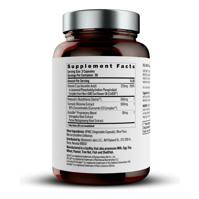 Biostack Cell Shield Glutatin 500 Mg Liposomal Cpsulas