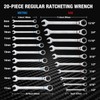 DURATECH 32-Piece Ratcheting Combination Wrench Set, 20 PCS Combo Wrench