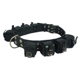 8lbs Genuine Leather Weighted Dog Collar 2" Wide. Exercise and Training. Fits 24"-30" Neck Size