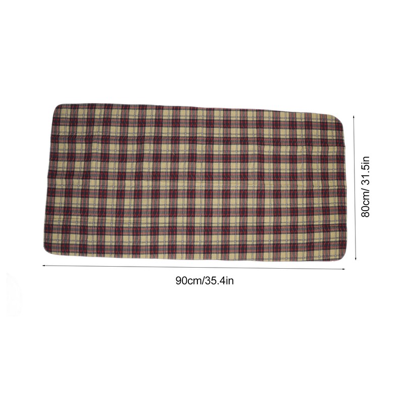 Incontinence Bed Pads Stain Masking Washable Reusable Plaid Underpads for