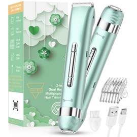 Lady Shavers for Women – Waterproof Bikini Trimmer Women & Body Groomer, Dual Head Electric Razor for Ladies & Men, Painless Shaving for Sensitive Skin, Wet/Dry Use at Beach, Bathroom & Outdoors