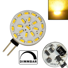 G4 LED Spotlight Bulb 1.4 W 21x SMD 12 V AC / DC 120° Illumination Dimmable Halogen Replacement Round