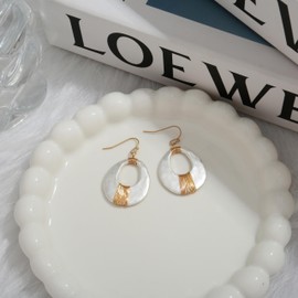 LILIE&WHITE Gold and silver earrings for women, two-tone women's earrings, fashion earrings, women's earrings, gold jewellery, women's earrings, Copper, No Gemstone