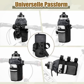 WOTOW Bicycle Bottle Holder, Bottle Holder, Handlebar Bag, Drink Holder, Insulated Bicycle Bag for Water Bottle Holder, Bicycle Handlebar Drink Holder for Cruiser, Scooter, Mountain Bike and