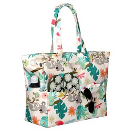 Beach Bags for Women Large Waterproof Sandproof Tote Bag Zipper Lightweight Hawaiian Pool Accessories Flamingo Tropical (Color 5)
